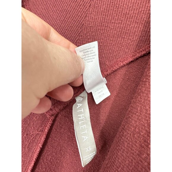 Athleta Nirvana Wear Two Ways Wrap Drape Cardigan Burgundy Size XS - Picture 5 of 10